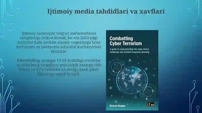 Ijtimoiy mediada taxdid va xavf xatarlar va Kiberterrozim 3