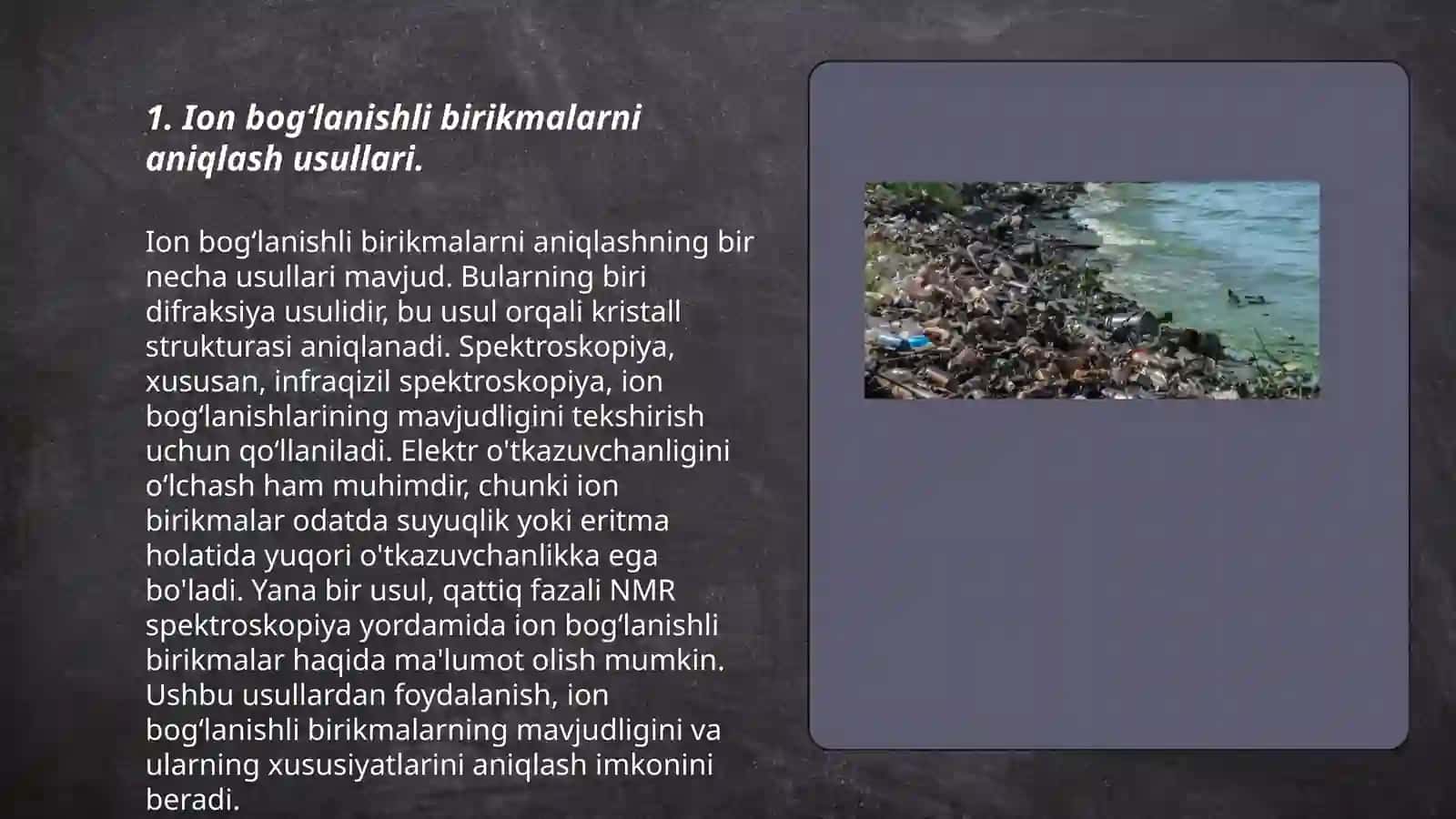 Ion bogʻlanishli birikmalarni aniqlash usullari 3
