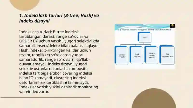 Ma'lumotlar bazasini optimallashtirish 3