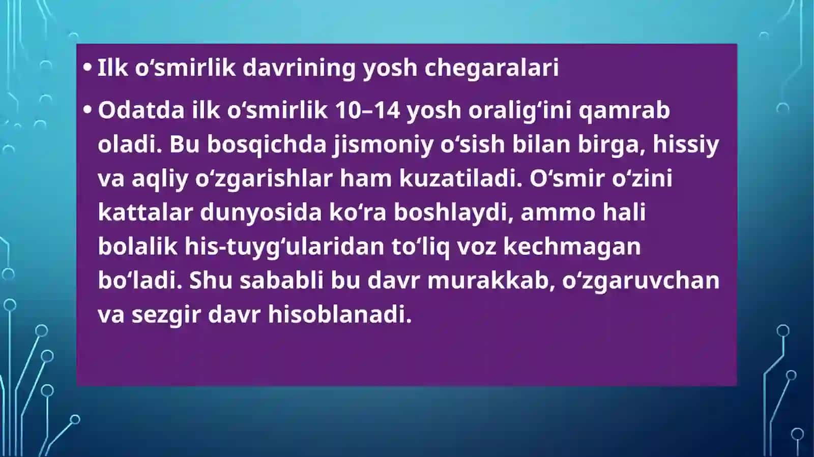 Ilko's pirinlik davri psixologik jarayonlarning shakllanish xususiyatlari 3