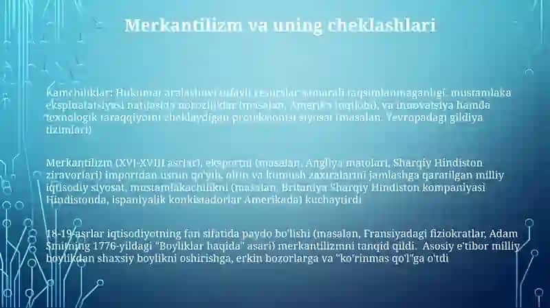 Iqtisodiyot nazariyasining fan sifatida shakillanishi 3