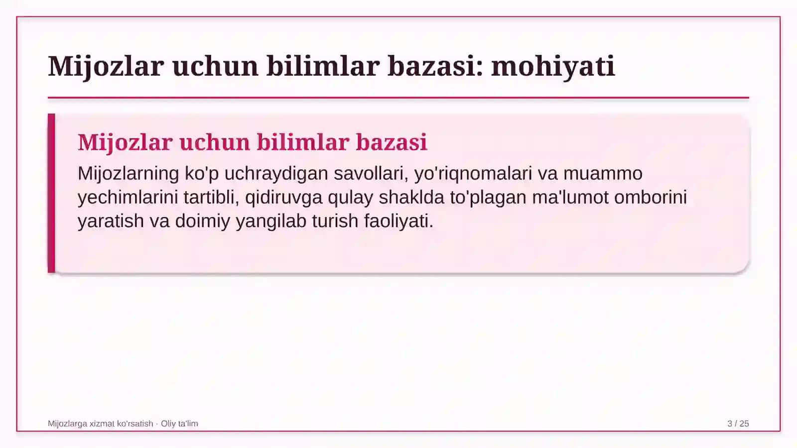 bolalar o'smirlar sport maktablarida mijozlar uchun bilimlar bazasini yaratish 1687 3