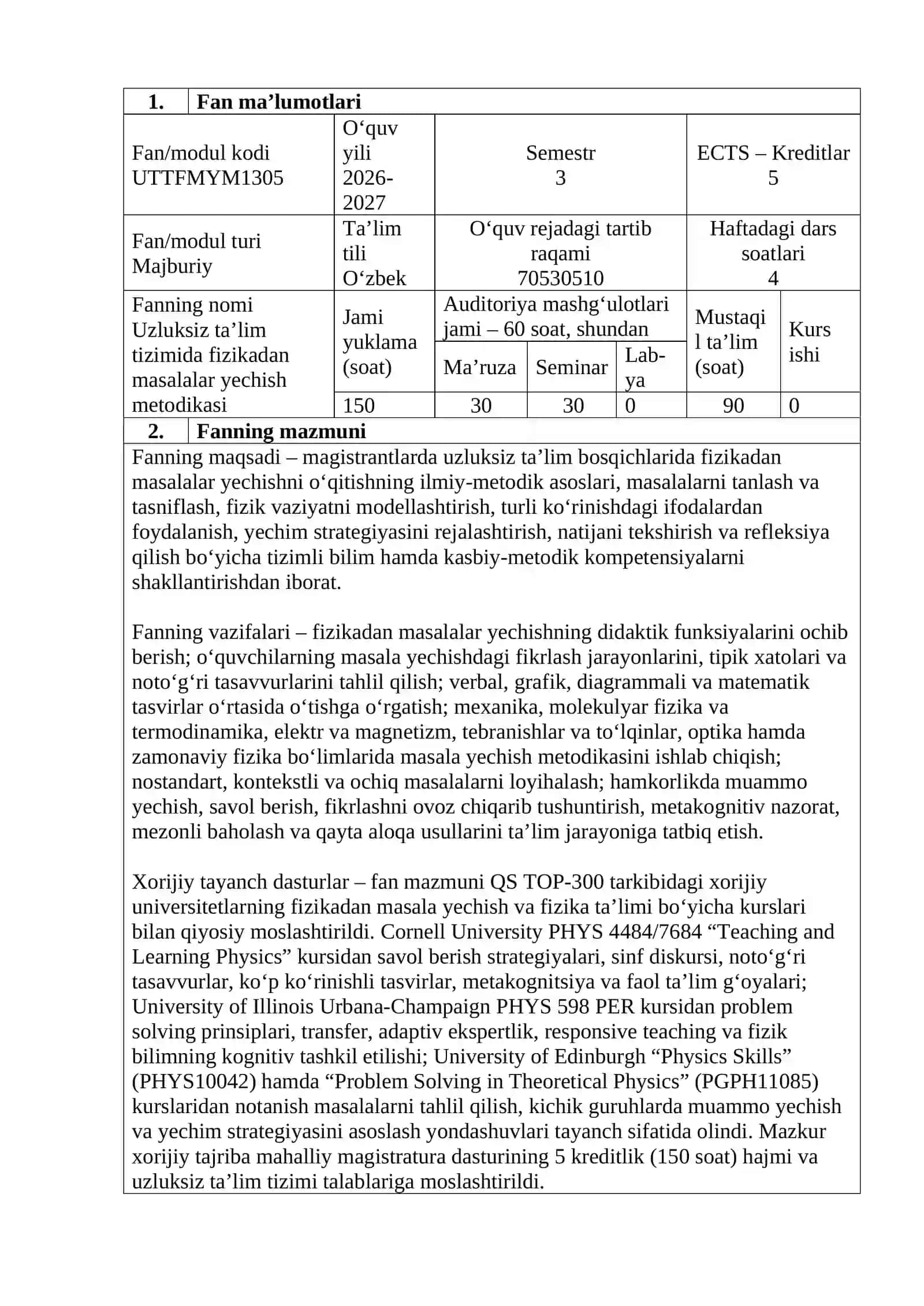 UZLUKSIZ TA’LIM TIZIMIDA FIZIKADAN MASALALAR YECHISH METODIKASI 3