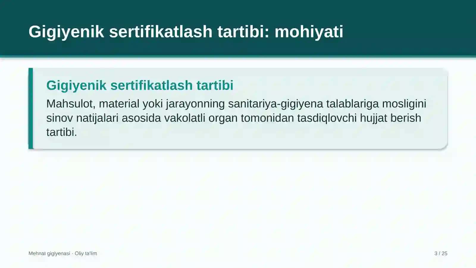 Kriminalistika laboratoriyalarida gigiyenik sertifikatlash tartibi 3