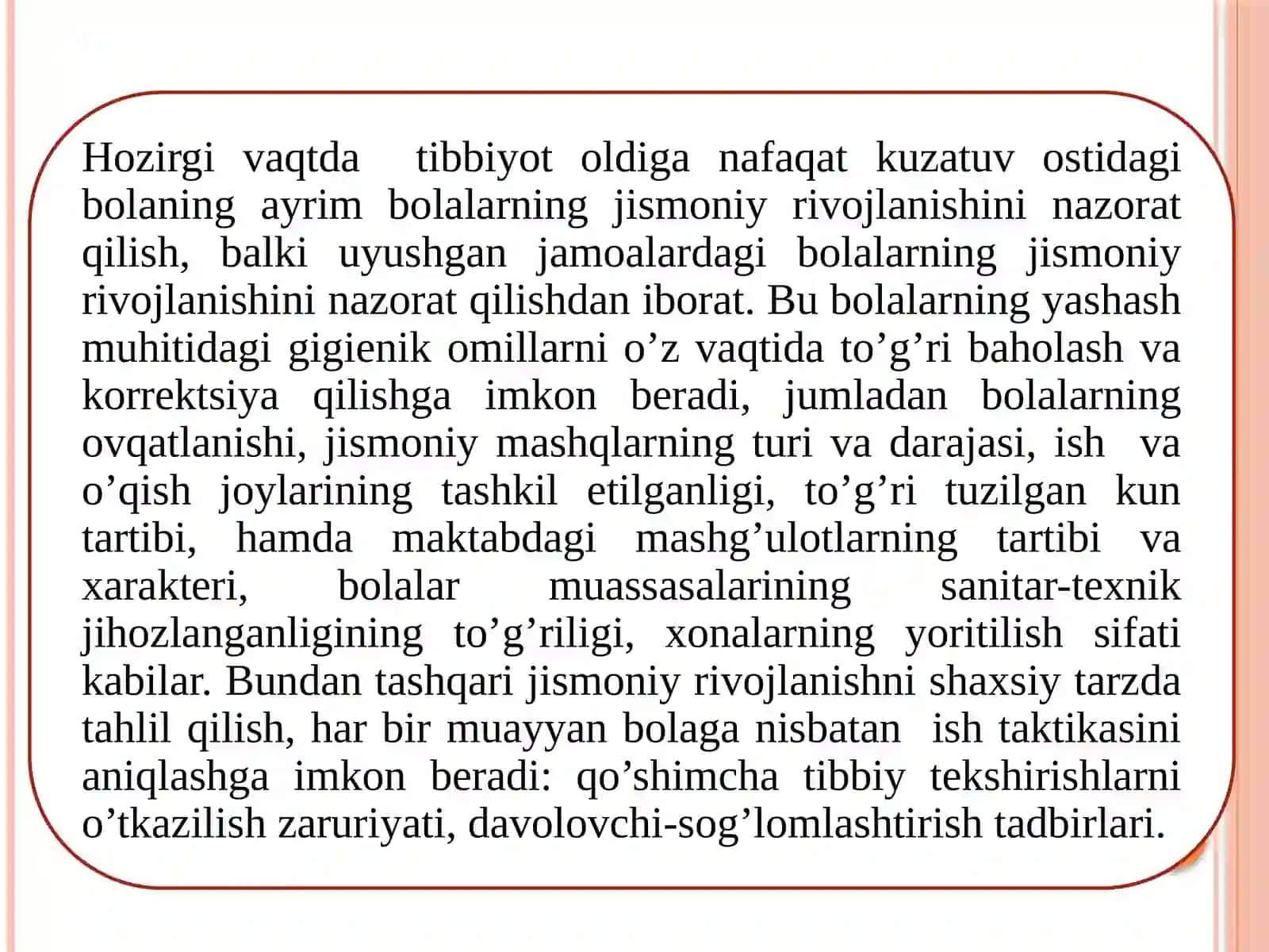 Bolalar salomatligi va jismoniy rivojlanish. 3