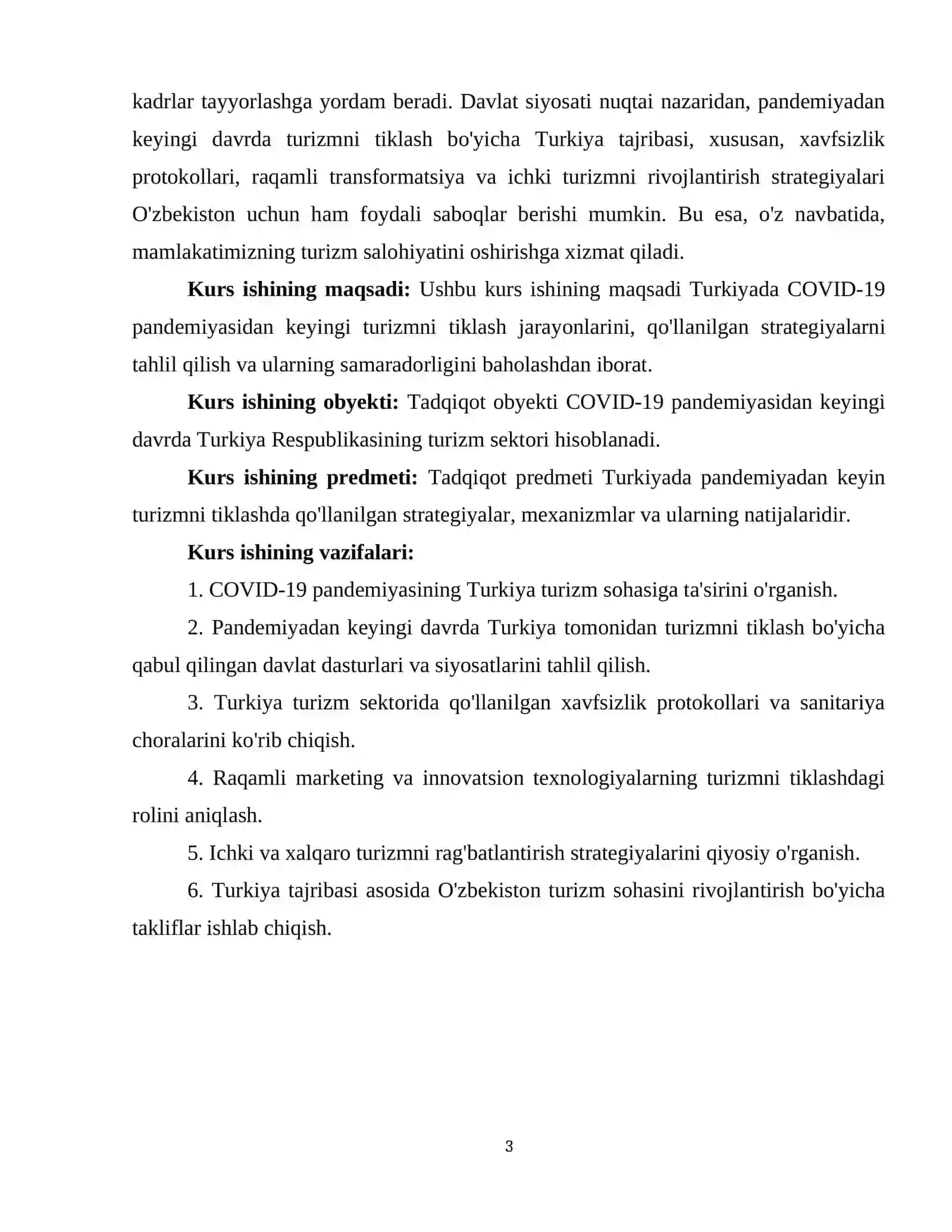 TURKIYADA PANDEMIYADAN KEYINGI TURIZMNI TIKLASHNING ASOSIY YO'NALISHLARI VA STRATEGIYALARI 3