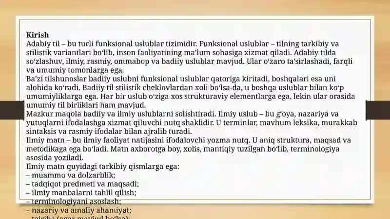 Ilmiy va badiiy uslublarning nazariy asoslari 3