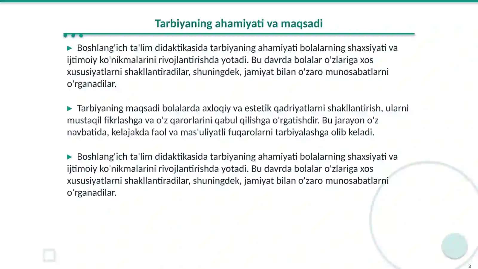 Yoshlarni tarbiyalashning metod va vositalari 3