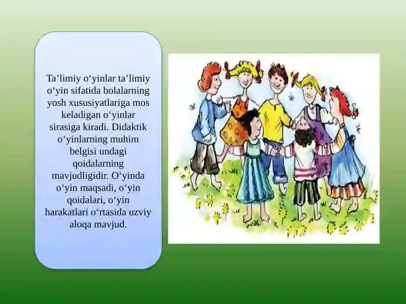 Mavzu:Maktabgacha ta’lim tashkilotlarida oʻyin turlari 3