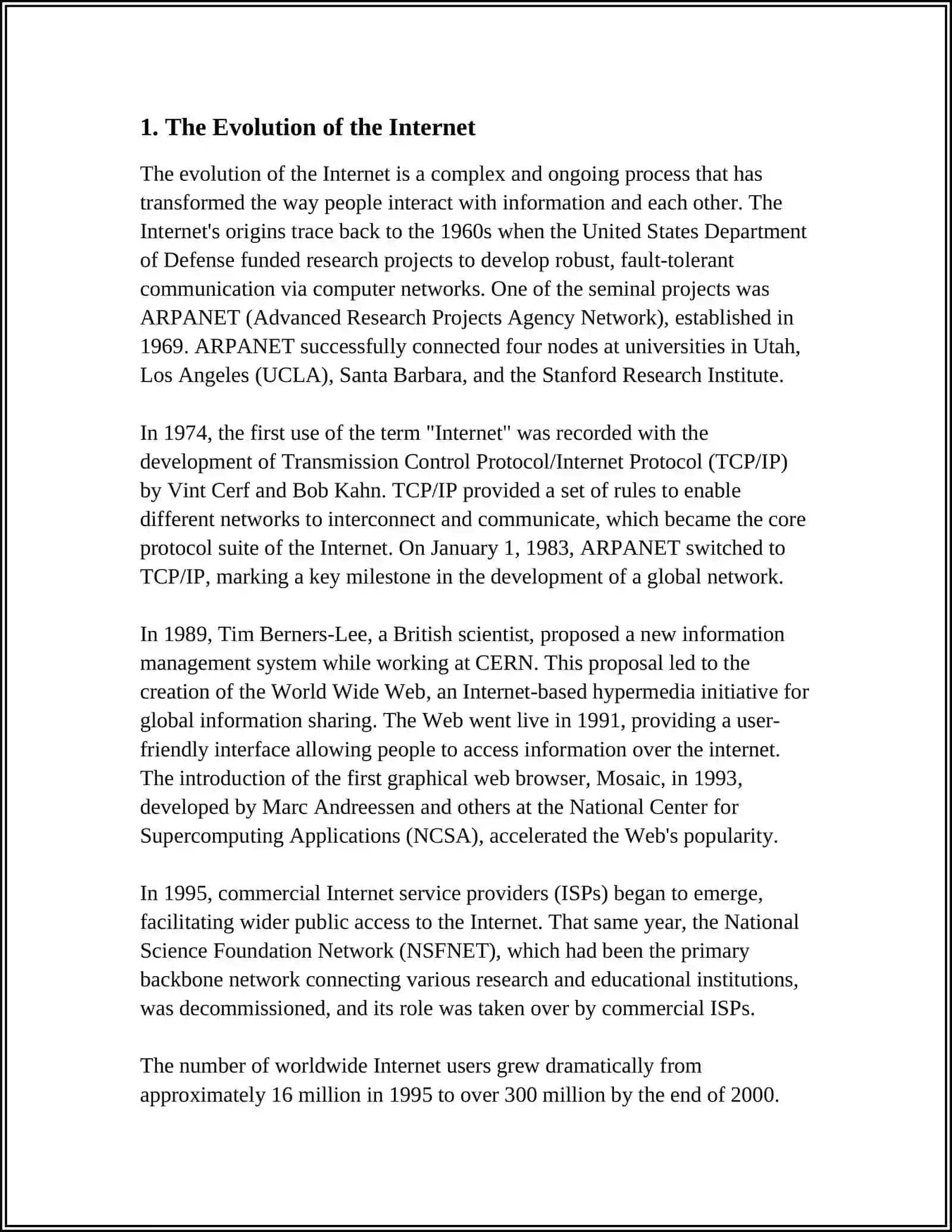 THE INTERNET AND E-COMMERCE 3