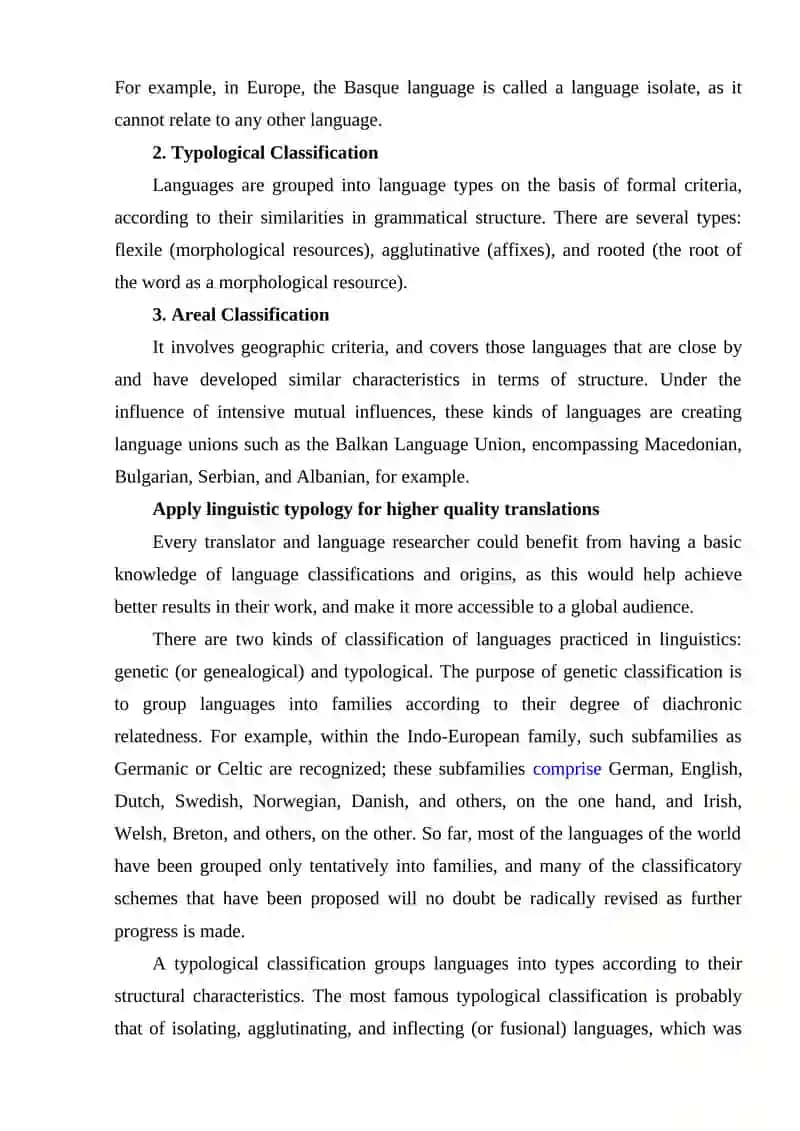 Typological Classification 3