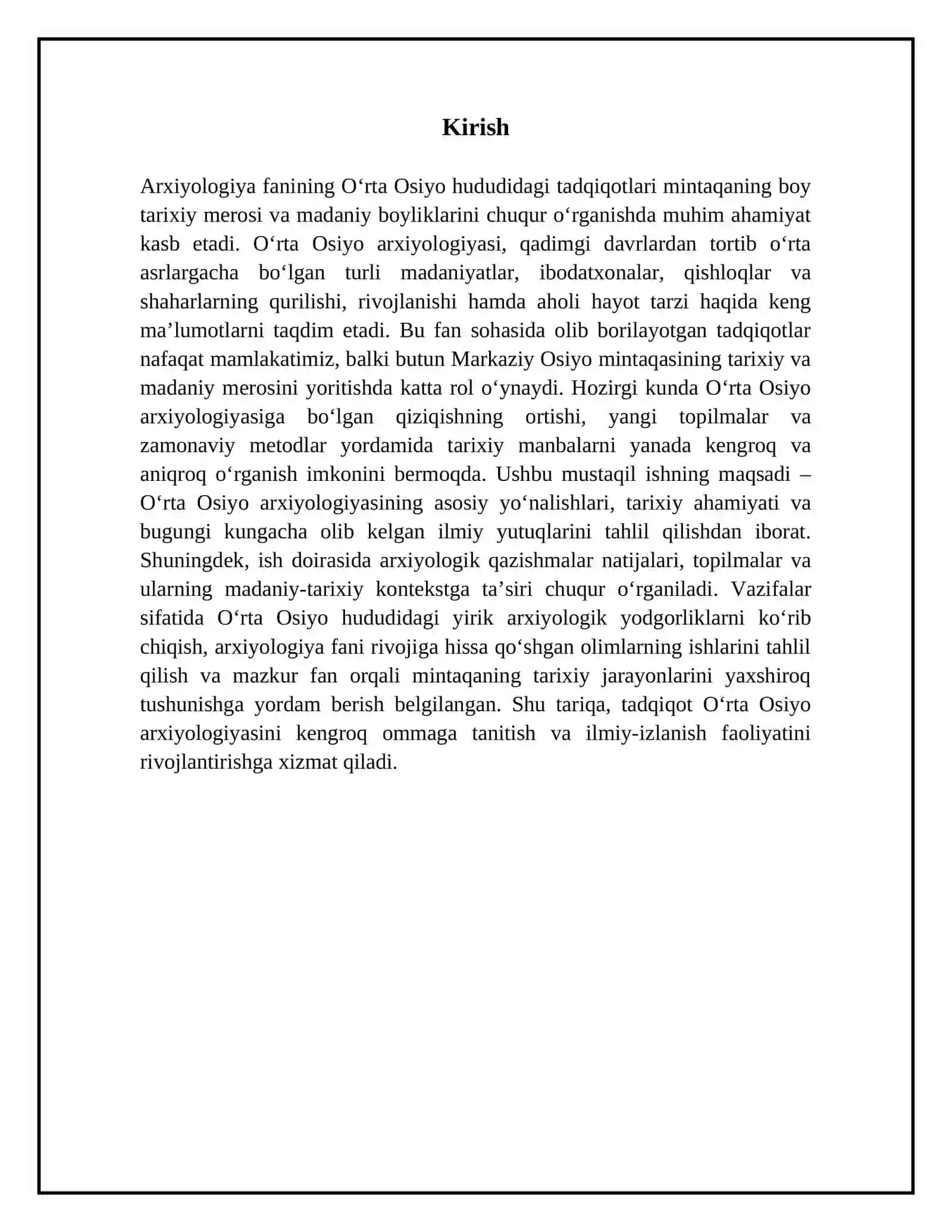 Arxiyologiya fanidan Oʻrta osiyo arxiyologiyasi 3
