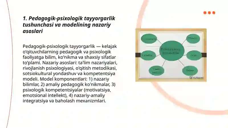 Boʻlajak oʻqituvchilarning pedagogik - psixologik tayyorgarligini tarkib toptirish modellari 3