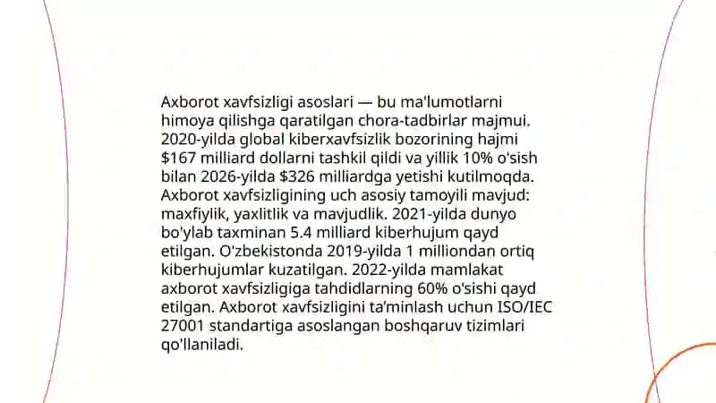 Axborot xavfsizligi tushunchasi va uning vazifalari 3