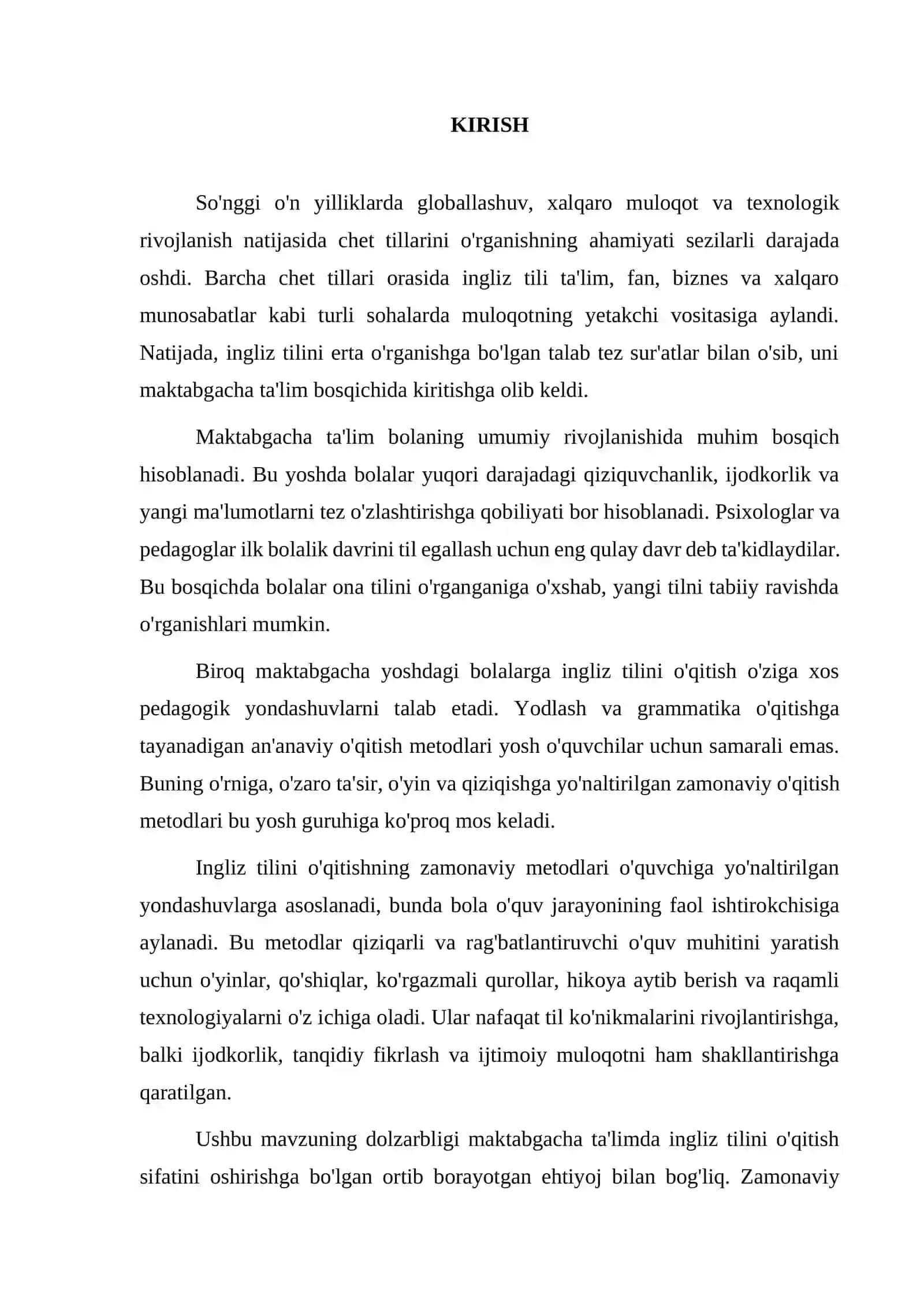 MAKTABGACHA TA'LIMDA INGLIZ TILINI O'QITISHNING ZAMONAVIY METODLARI 3