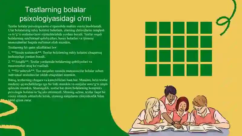 Bolalar psixologiyasida testlarni qollashdagi imkoniyat va chegaralanishlar 3