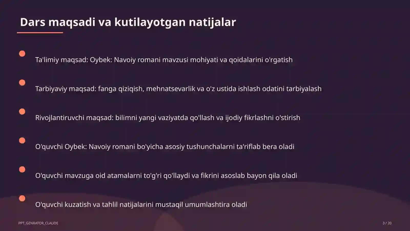 Oybek: Navoiy romani (10-sinf) 3