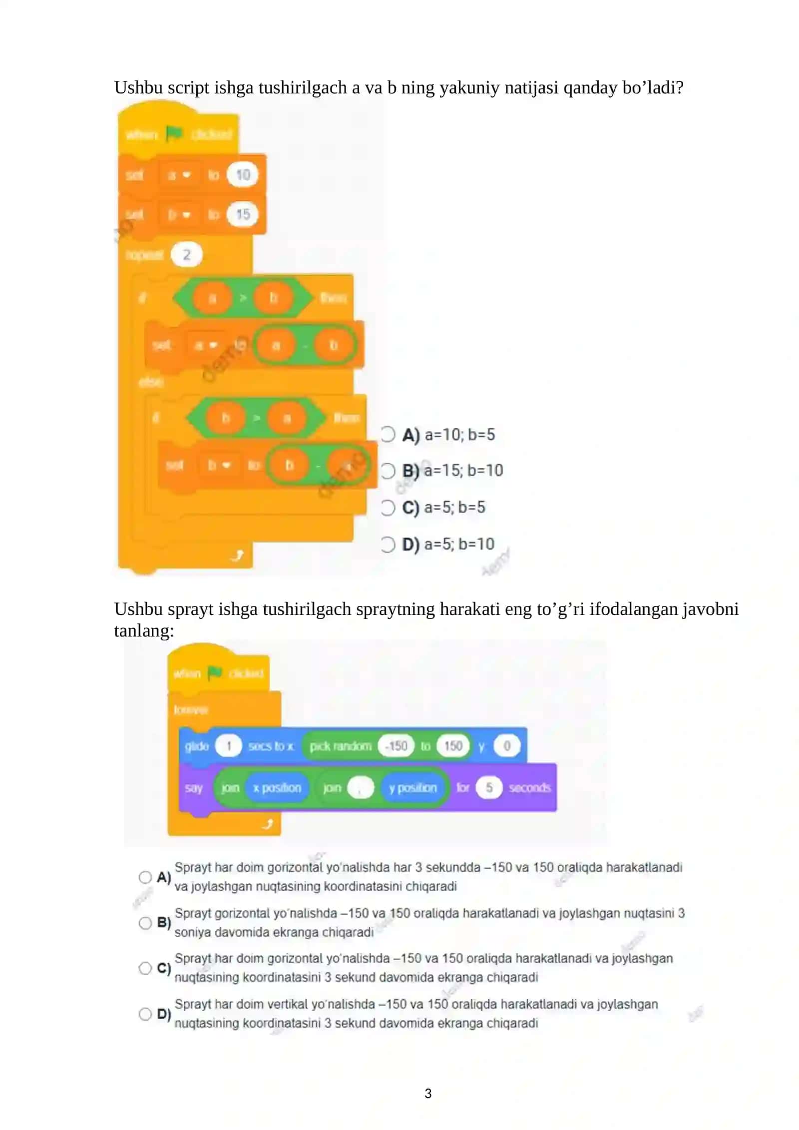 Scratch bloklari 3