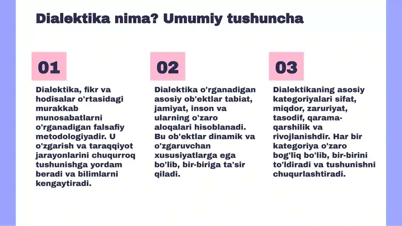 Dialektika: Tushuncha va O'rganish 3
