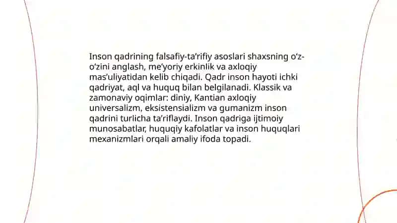 Inson va Qadriyatlar falsafasi 3
