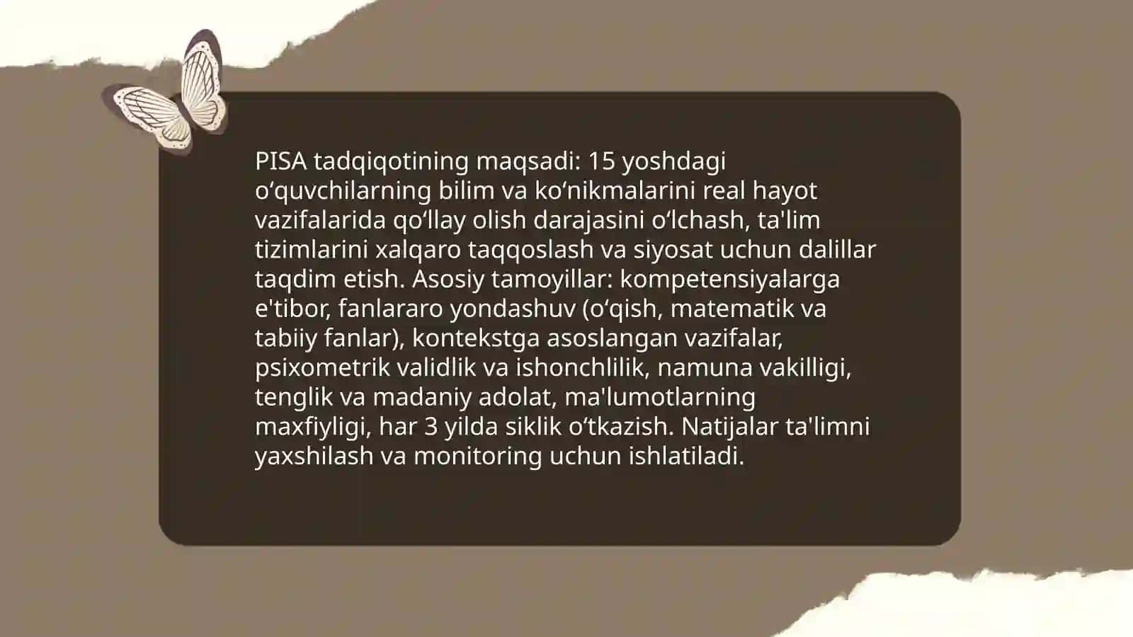 PISA tadqiqotlari bilan oʻquvchilarni tanishtirish va ularni bu tadqiqotlarga tayyorlash boʻyicha yoʻl-yoʻriqlar 3