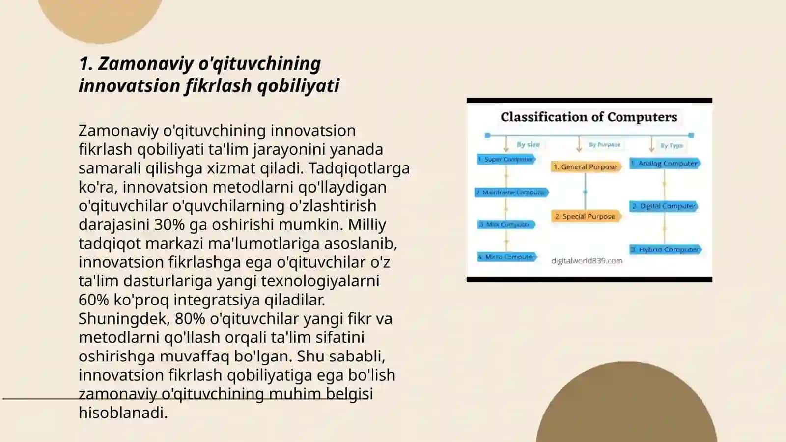 Zamonaviy o'qituvchi sifatlari tasnifi 3
