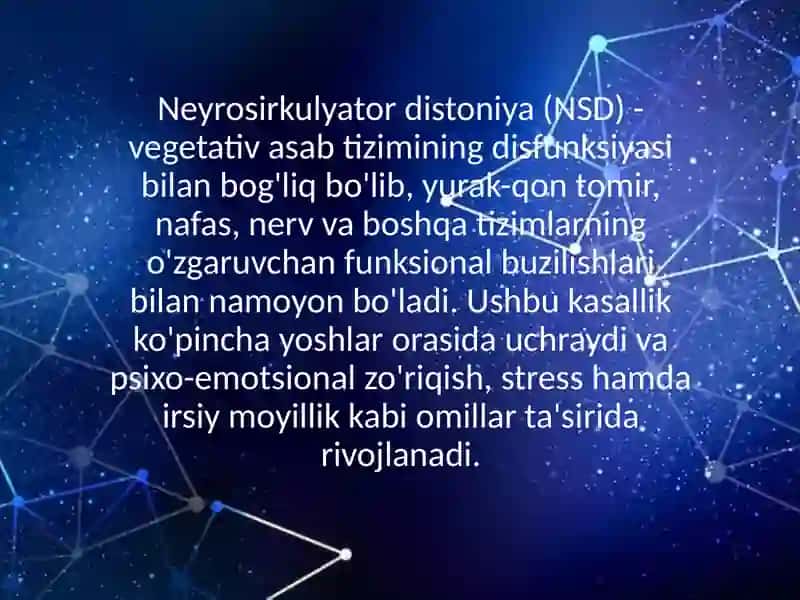 NEYROSIRKULYATOR DISTONIYA 3