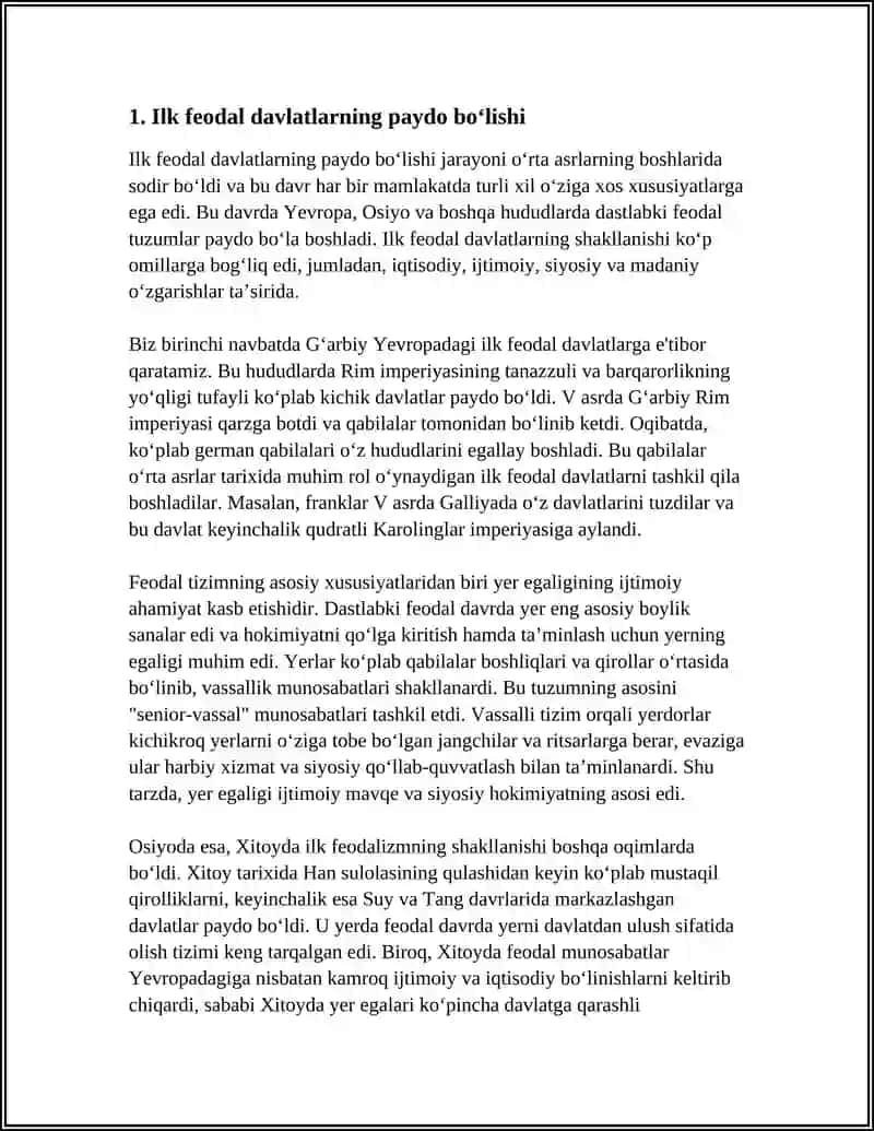 ILK FEODAL DAVLATLAR 3