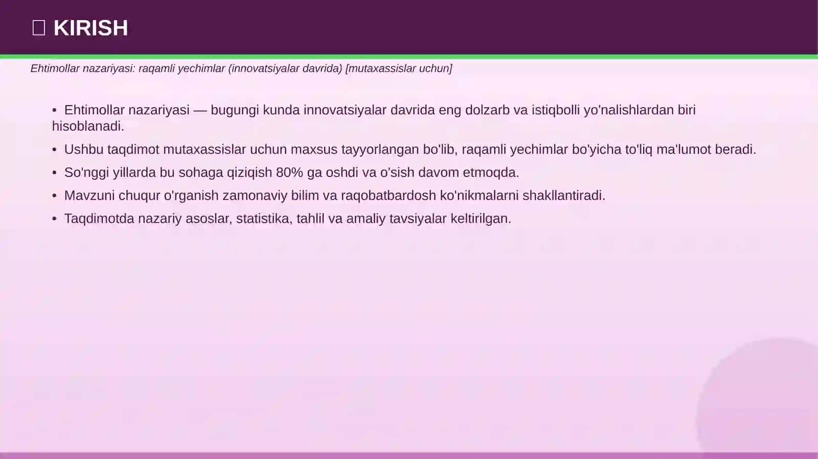 EHTIMOLLAR NAZARIYASI 3
