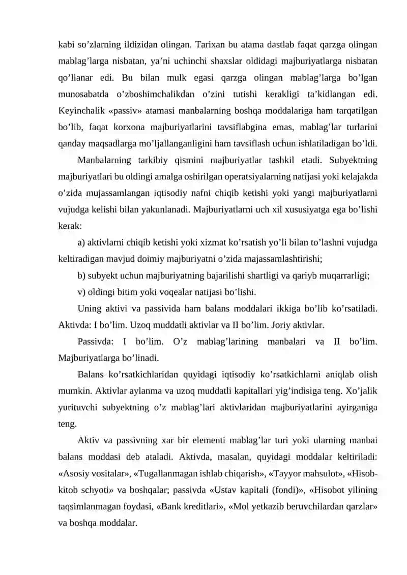 Buxgalteriya balansining tarkibiy tahlili 3