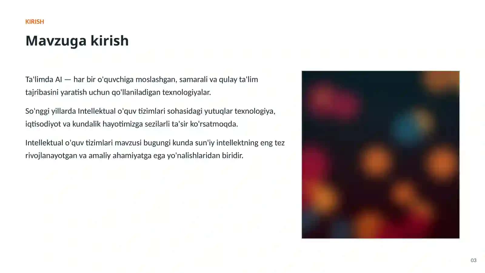 SUN'IY INTELLEKT • AI TA'LIMDA 3