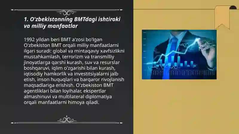 O'zbekistonning xalqaro ishtroki va manfatlari 3