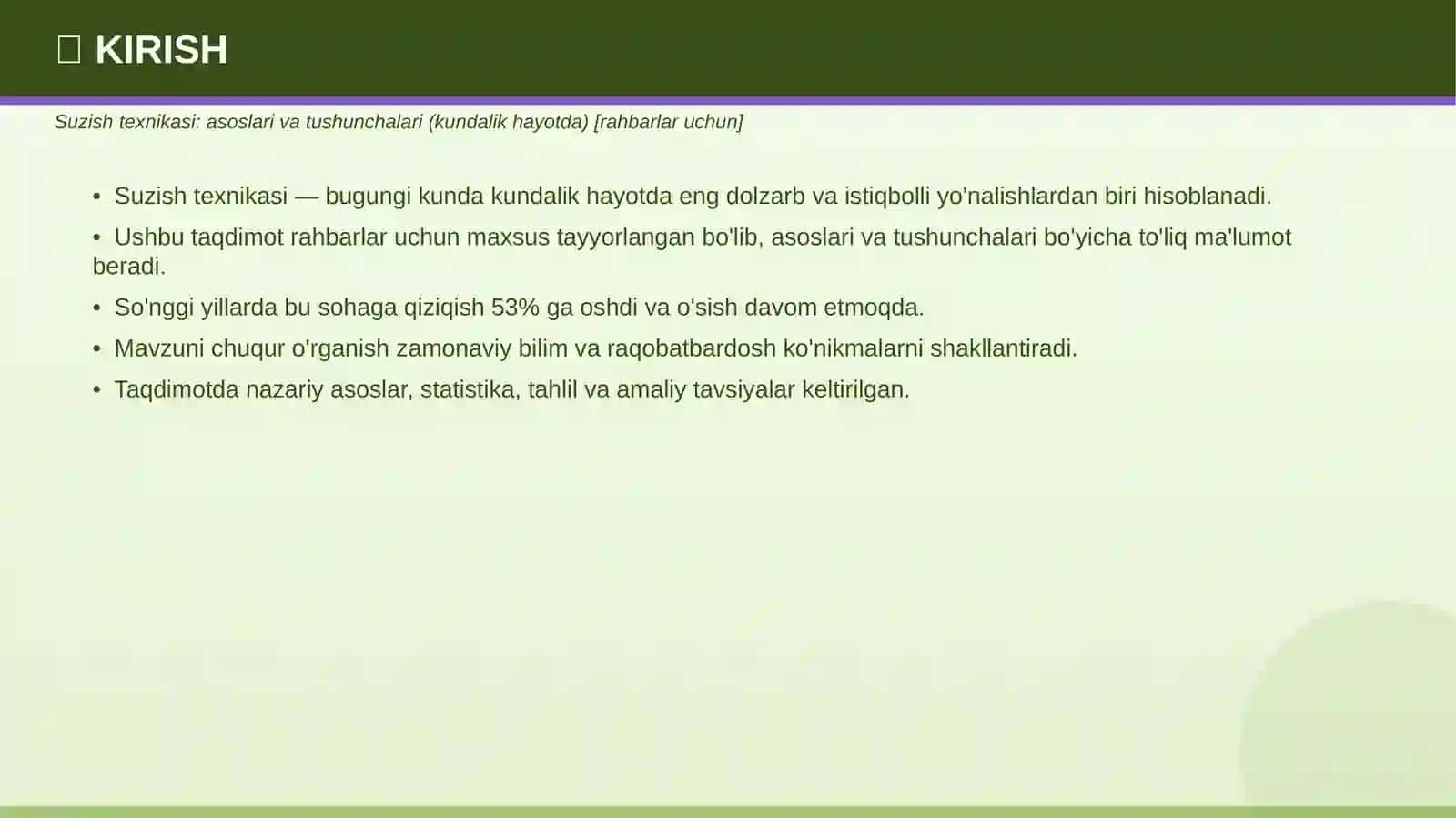 SUZISH TEXNIKASI 3