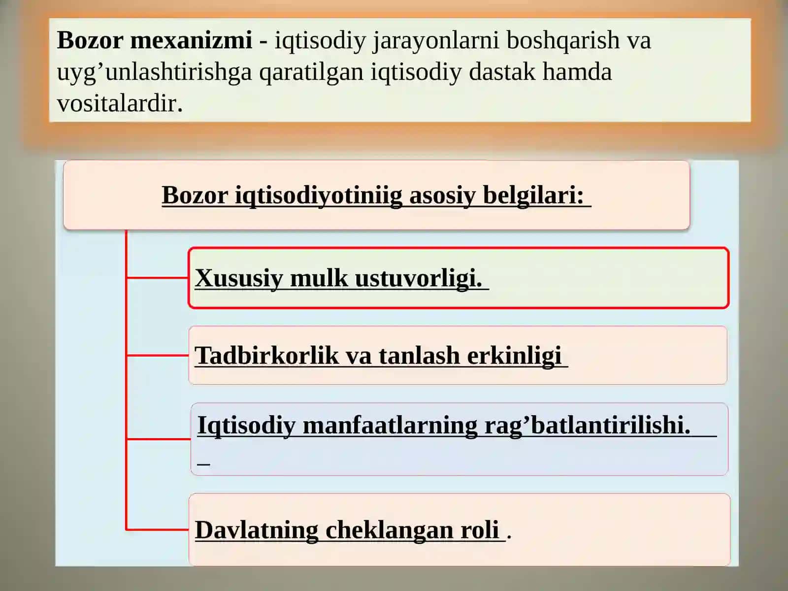 Bozor iqtisodiyoti va uni vujudga kelishi 3