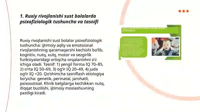 Ruxiy rivojlanishi sust bolalarda psixofizioligik rivojlanish xususiyatlari 3