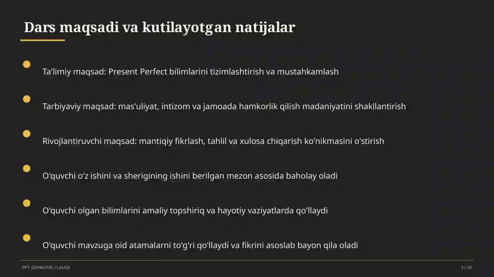 Present Perfect (8-sinf) 3