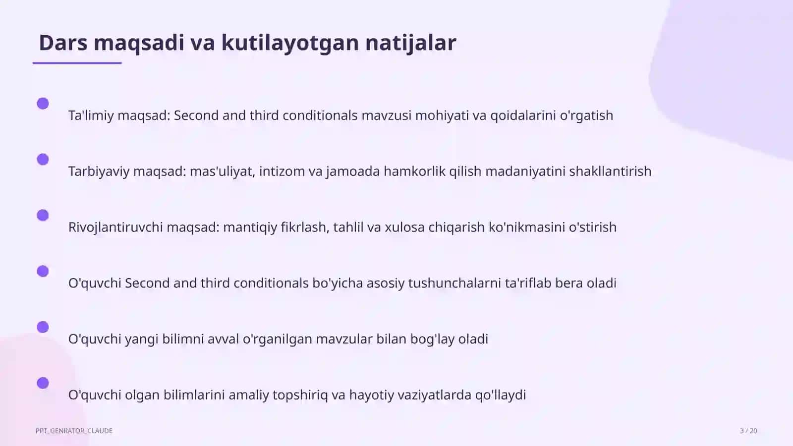 Second and third conditionals (10-sinf) 3