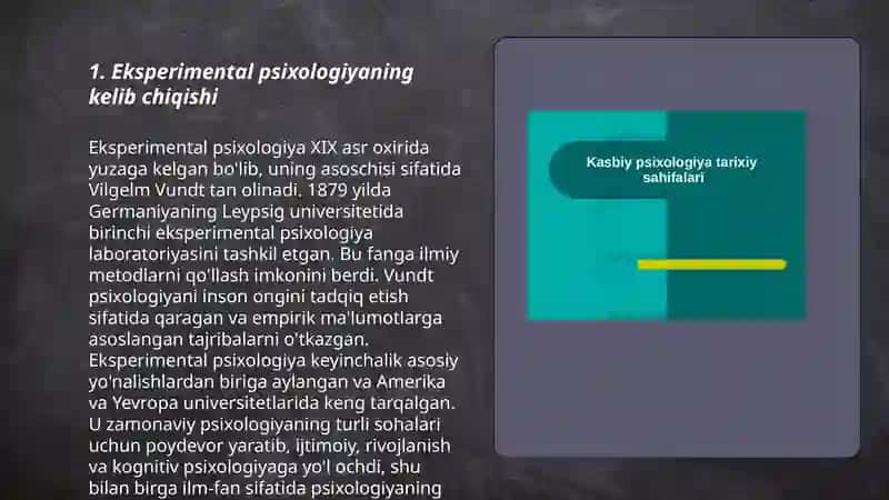Psixalogiyada eksprimental metodining tarixi 3