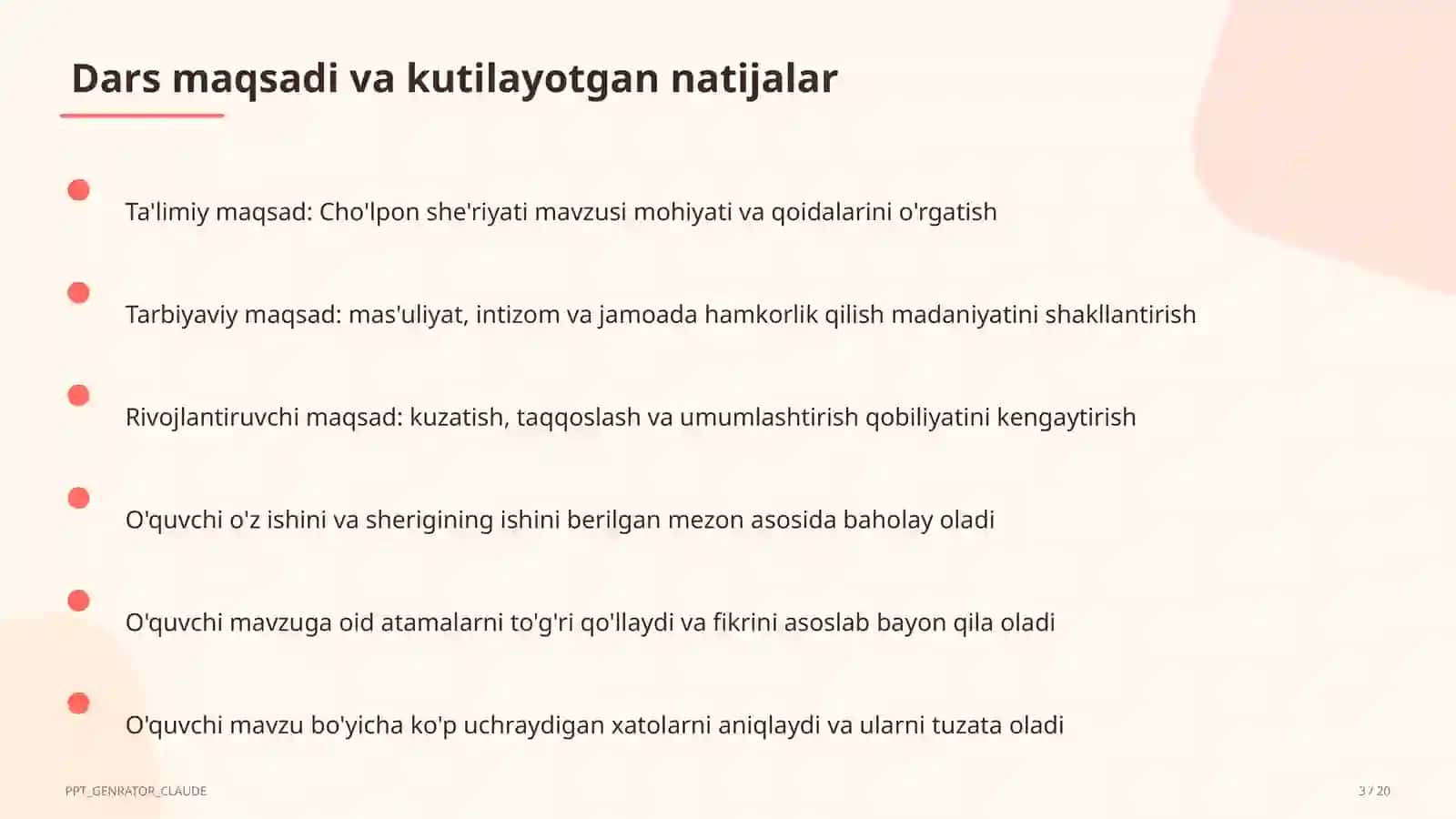 Cho'lpon she'riyati (7-sinf) 3