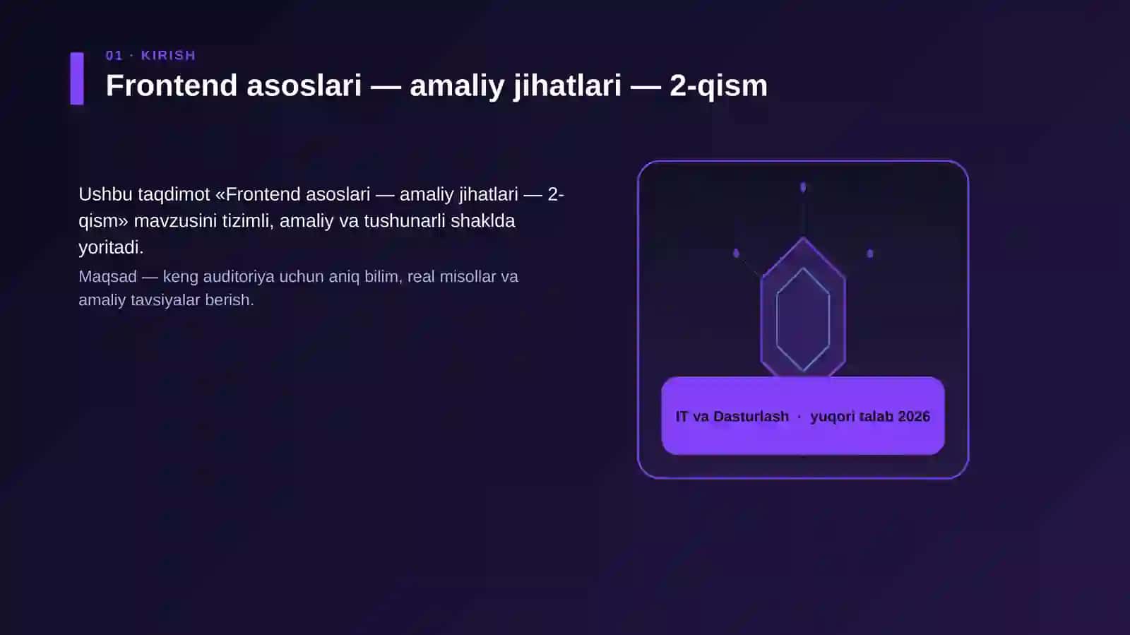 Frontend asoslari — amaliy jihatlari — 2-qism 3