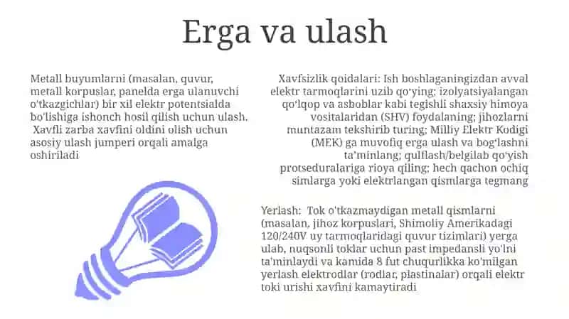 Elektr xavfsizligi qoidalari 3