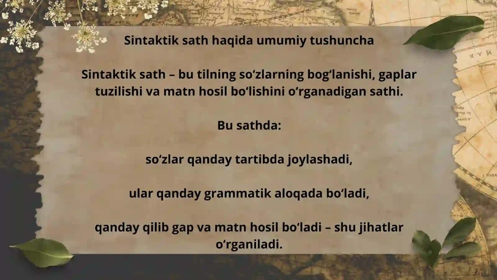 Sintataktik Sath 3