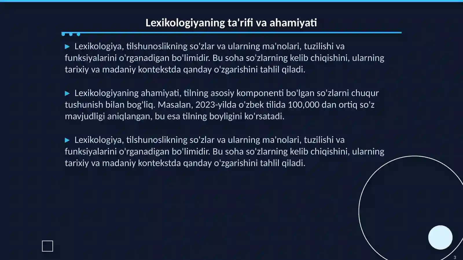 Lexikologiya va semantika o'rtasidagi bog'lanish 3