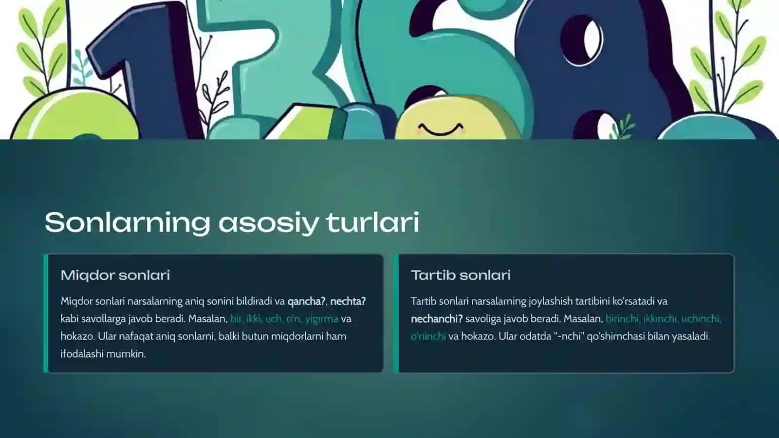 Sonning ta'rifi va leksik-grammatik xususiyatlari 3