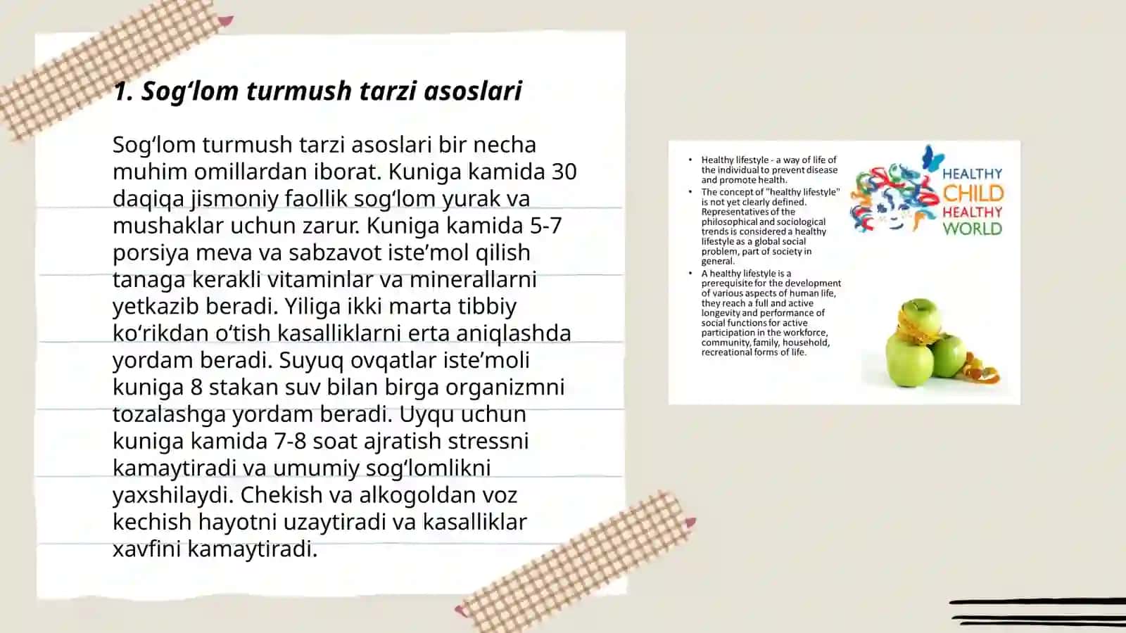 Sogʻlom turmush tarzi va toʻgʻri ovqatlanish 3