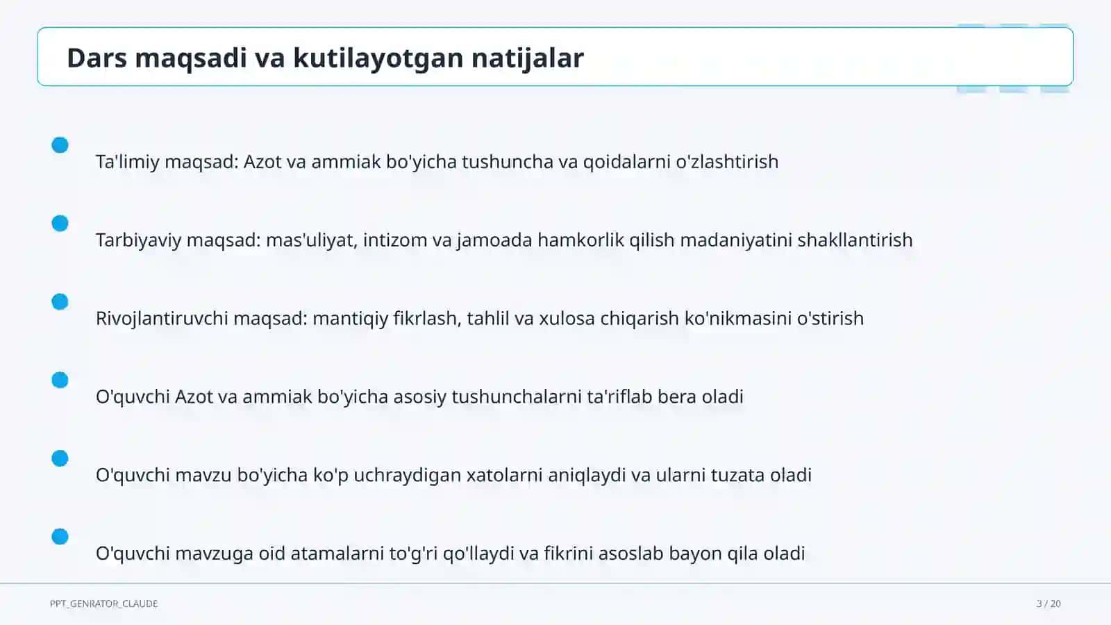 Azot va ammiak (9-sinf) 3