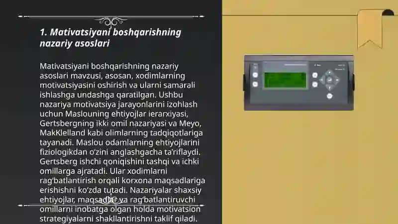 Mativatsiyani boshqarishning nazariy asoslari 3