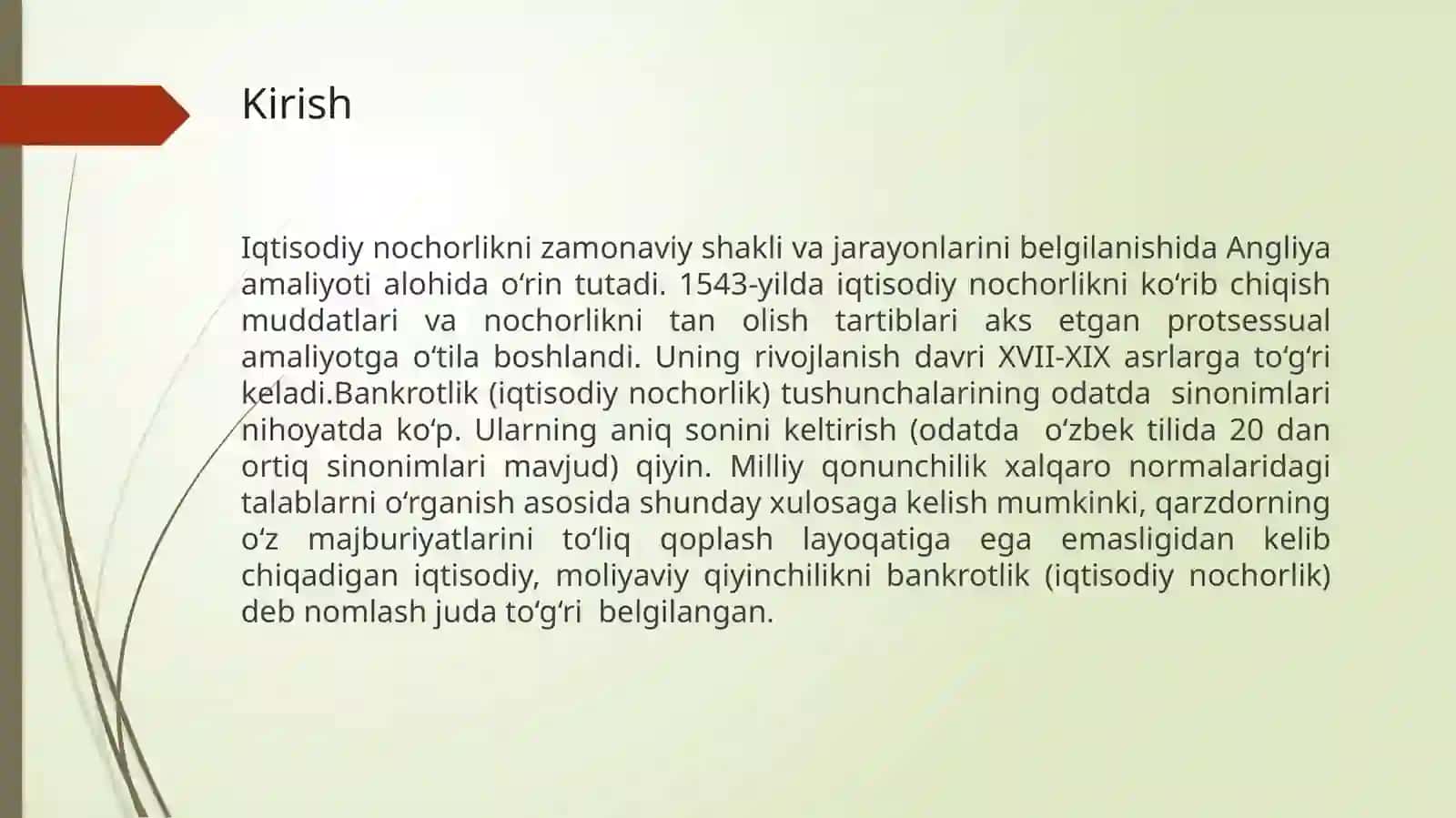 Korxonalarning iqtisodiy nochorligi (bankrotlik) 3