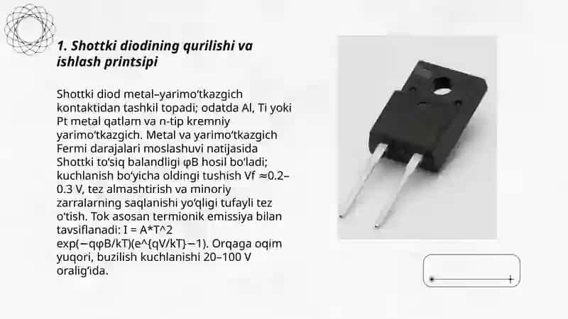 Shottki diodi va ularning zamonaviy texnikada qo'llanilishi 3