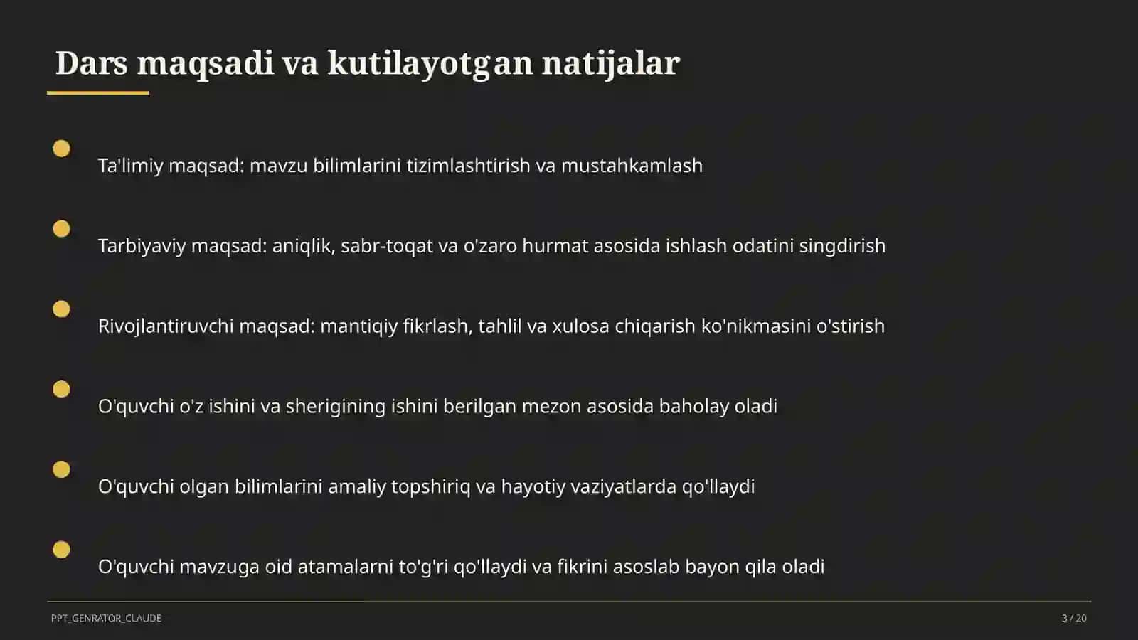 Kombinatorika: o'rin almashtirish, guruhlash (9-sinf) 3